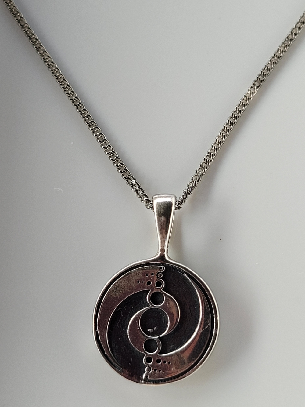 Sterling Silver Wave Swirl Pendant Necklace & Charm – Possible Thomas Sabo???